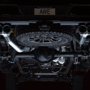 AWE Tuning Exhaust System Kit, 0FG Cat-Back System, T304L Stainless Steel, Without Muffler, Dual Exhaust with Dual Exit, Rear Exit – 3015-42284