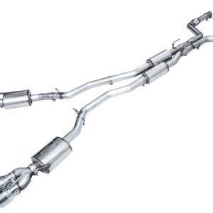 AWE Tuning Exhaust System Kit, Touring Edition Cat-Back System, T304 Stainless Steel, With Muffler, Dual Exhaust with Dual Exits – 3015-42625