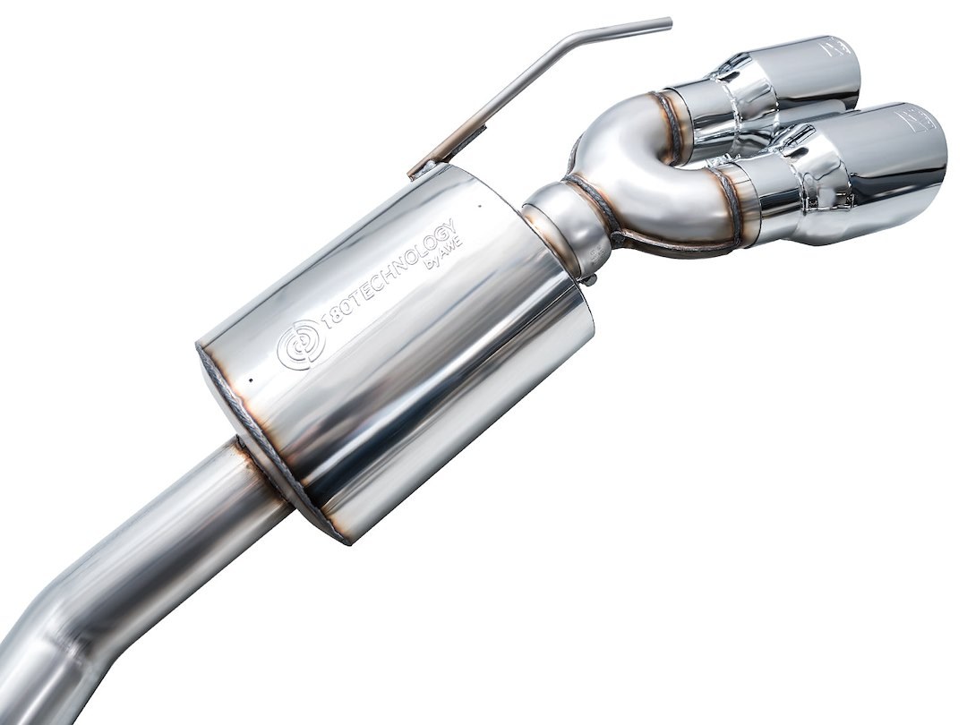 AWE Tuning Exhaust System Kit, Touring Edition Cat-Back System, T304 Stainless Steel, With Muffler, Dual Exhaust with Dual Exits – 3015-42625