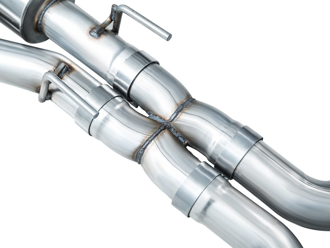 AWE Tuning Exhaust System Kit, Touring Edition Cat-Back System, T304 Stainless Steel, With Muffler, Dual Exhaust with Dual Exits – 3015-42625