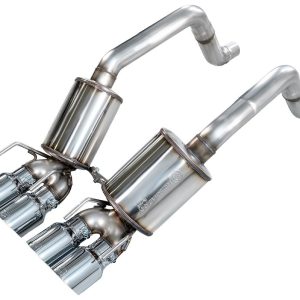 AWE Tuning Exhaust System Kit, Touring Edition Axle-Back System, Stainless Steel, With Muffler, Single Exhaust with Quad Outlet – 3015-42662