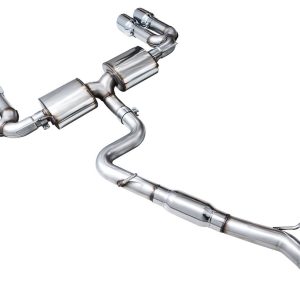 AWE Tuning Exhaust System Kit, Touring Edition Cat-Back System, Stainless Steel, With Muffler, Single Exhaust with Dual Exit, Rear Exit – 3015-42897