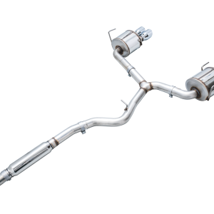 AWE Tuning Exhaust System Kit, Touring Edition Cat-Back System, Stainless Steel, With Muffler, Single Exhaust, Quad Rear Exit – 3015-42979