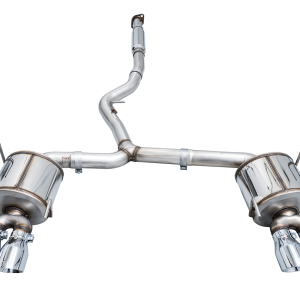 AWE Tuning Exhaust System Kit, Touring Edition Cat-Back System, Stainless Steel, With Muffler, Single Exhaust, Quad Rear Exit – 3015-42979