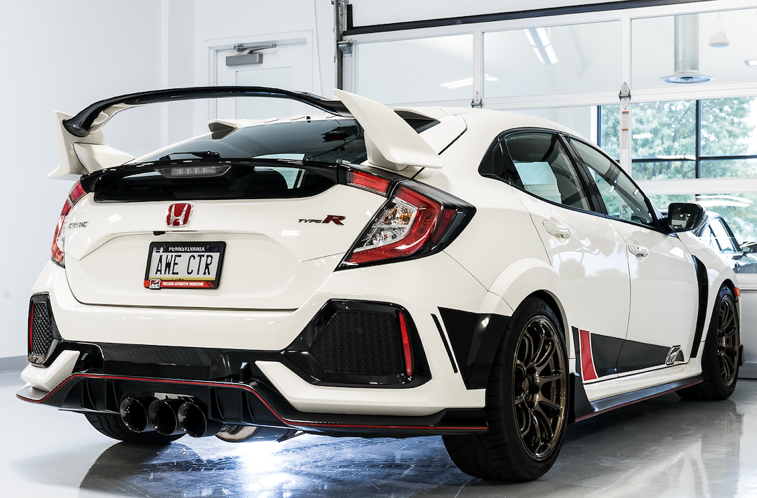 AWE Tuning Exhaust System Kit, Touring Edition Cat-Back System, Stainless Steel, Without Muffler, Single Exhaust with Triple Exit – 3015-43000