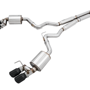 AWE Tuning Exhaust System Kit, Touring Edition Cat-Back System, Stainless Steel, Without Muffler, Dual Exhaust with Dual Exits, Rear Exit – 3015-43106