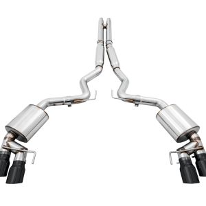 AWE Tuning Exhaust System Kit, Touring Edition Cat-Back System, Stainless Steel, Without Muffler, Dual Exhaust with Dual Exits, Rear Exit – 3015-43106