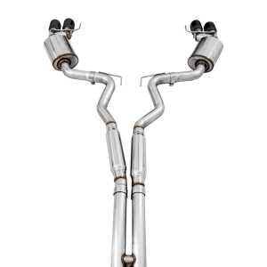 AWE Tuning Exhaust System Kit, Touring Edition Cat-Back System, Stainless Steel, Without Muffler, Dual Exhaust with Dual Exits, Rear Exit – 3015-43106