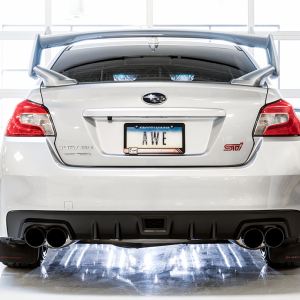 AWE Tuning Exhaust System Kit, Touring Edition Cat-Back System, Stainless Steel, With Muffler, Single Exhaust with Dual Outlet, Rear Exit – 3015-43108