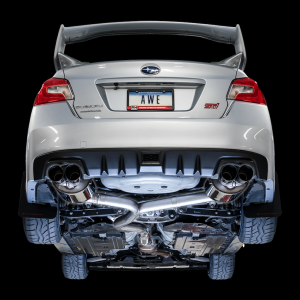 AWE Tuning Exhaust System Kit, Touring Edition Cat-Back System, Stainless Steel, With Muffler, Single Exhaust with Dual Outlet, Rear Exit – 3015-43108