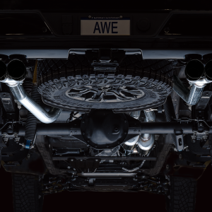 AWE Tuning Exhaust System Kit, 0FG Cat-Back System, T304L Stainless Steel, Without Muffler, Dual Exhaust with Dual Exit, Rear Exit – 3015-43284