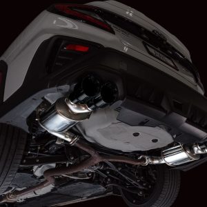 AWE Tuning Exhaust System Kit, Touring Edition Axle-Back System, Stainless Steel, With Muffler, Dual Exhaust with Dual Exits, Side Exit – 3015-43424