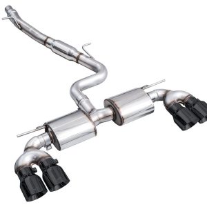 AWE Tuning Exhaust System Kit, Touring Edition Cat-Back System, Stainless Steel, With Muffler, Single Exhaust with Dual Outlet, Rear Exit – 3015-43658