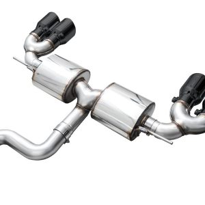 AWE Tuning Exhaust System Kit, Touring Edition Cat-Back System, Stainless Steel, With Muffler, Single Exhaust with Dual Outlet, Rear Exit – 3015-43658