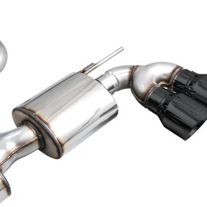 AWE Tuning Exhaust System Kit, Touring Edition Cat-Back System, Stainless Steel, With Muffler, Single Exhaust with Dual Outlet, Rear Exit – 3015-43658