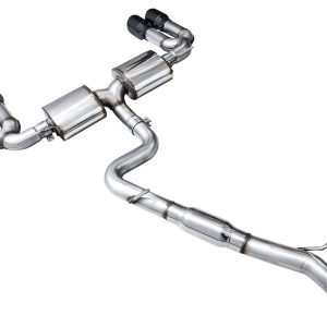 AWE Tuning Exhaust System Kit, Touring Edition Cat-Back System, Stainless Steel, With Muffler, Single Exhaust with Dual Exit, Rear Exit – 3015-43897