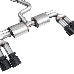 AWE Tuning Exhaust System Kit, Touring Edition Cat-Back System, Stainless Steel, With Muffler, Single Exhaust with Dual Exit, Rear Exit – 3015-43897