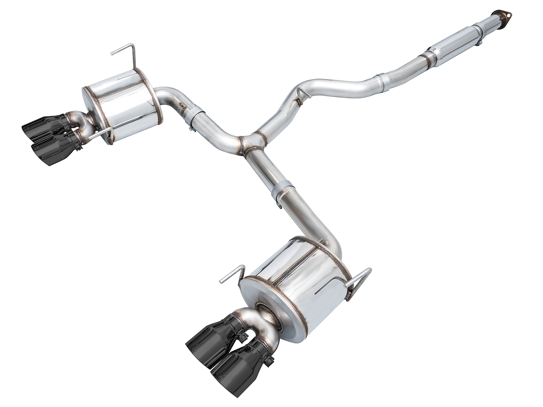 AWE Tuning Exhaust System Kit, Touring Edition Cat-Back System, Stainless Steel, With Muffler, Single Exhaust, Quad Rear Exit – 3015-43979