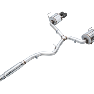 AWE Tuning Exhaust System Kit, Touring Edition Cat-Back System, Stainless Steel, With Muffler, Single Exhaust, Quad Rear Exit – 3015-43979