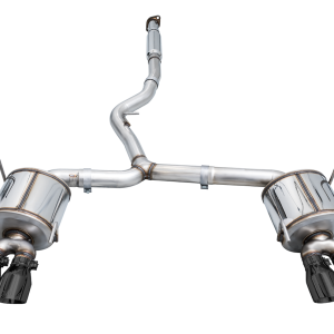 AWE Tuning Exhaust System Kit, Touring Edition Cat-Back System, Stainless Steel, With Muffler, Single Exhaust, Quad Rear Exit – 3015-43979
