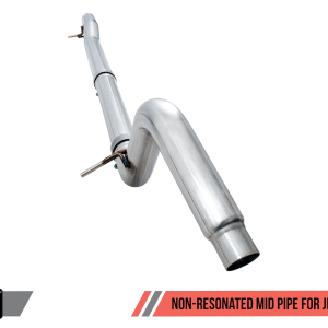 AWE Tuning Exhaust Pipe Intermediate, 3 Inch Diameter, Stainless Steel, Non-Resonated – 3020-11001