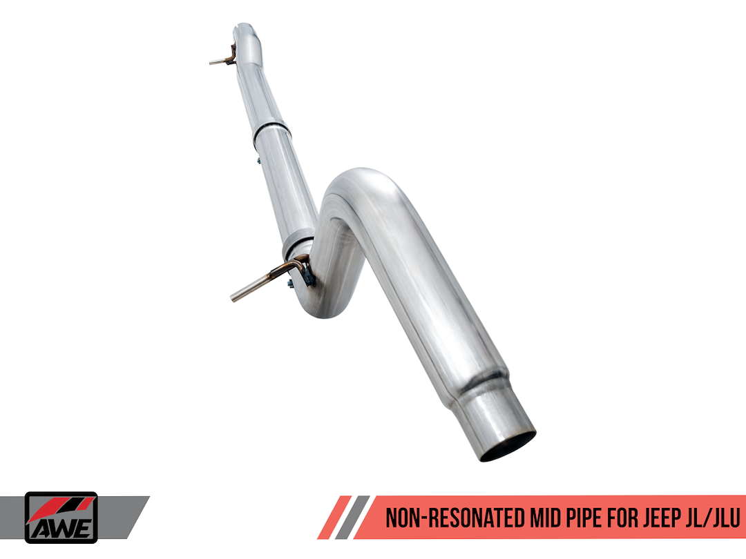 AWE Tuning Exhaust Pipe Intermediate, 3 Inch Diameter, Stainless Steel, Non-Resonated – 3020-11001