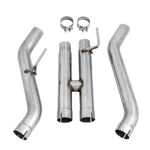 AWE Tuning Exhaust System Kit, 2FG Edition Cat-Back System, Stainless Steel, Without Muffler, Dual Exhaust with Single Exits, Rear Exit – 3020-11022