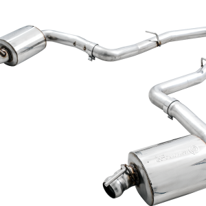 AWE Tuning Exhaust System Kit, Touring Edition Cat-Back System, Stainless Steel, Without Muffler, Dual Exhaust, Rear Exit, Non-Resonated – 3020-11028