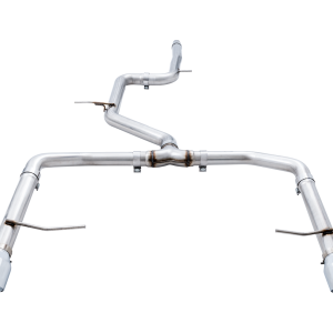 AWE Tuning Exhaust System Kit, Track Edition Cat-Back System, Stainless Steel, Without Muffler, Single Exhaust with Dual Outlet – 3020-22034