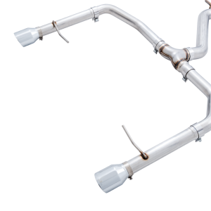 AWE Tuning Exhaust System Kit, Track Edition Cat-Back System, Stainless Steel, Without Muffler, Single Exhaust with Dual Outlet – 3020-22034