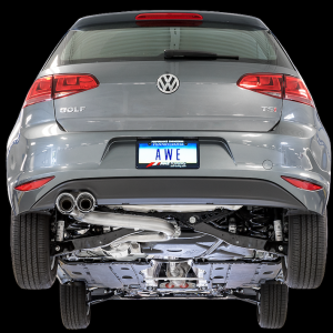 AWE Tuning Exhaust System Kit, Track Edition Cat-Back System, Stainless Steel, Without Muffler, Single Exhaust with Dual Outlet – 3020-23022