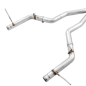 AWE Tuning Exhaust System Kit, Track Edition Cat-Back System, Stainless Steel, Without Muffler, Dual Exhaust, Rear Exit, Stock Tips – 3020-31023