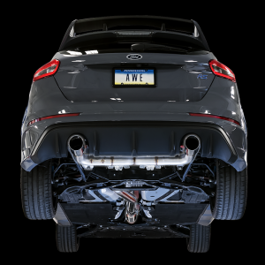 AWE Tuning Exhaust System Kit, Track Edition Cat-Back System, Stainless Steel, Without Muffler, Single Exhaust with Dual Outlet – 3020-32030