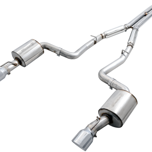 AWE Tuning Exhaust System Kit, Touring Edition Cat-Back System, Stainless Steel, Without Muffler, Single Exhaust with Single Outlet – 3020-32056