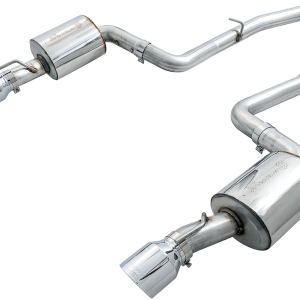 AWE Tuning Exhaust System Kit, Touring Edition Cat-Back System, Stainless Steel, Without Muffler, Single Exhaust with Single Outlet – 3020-32056