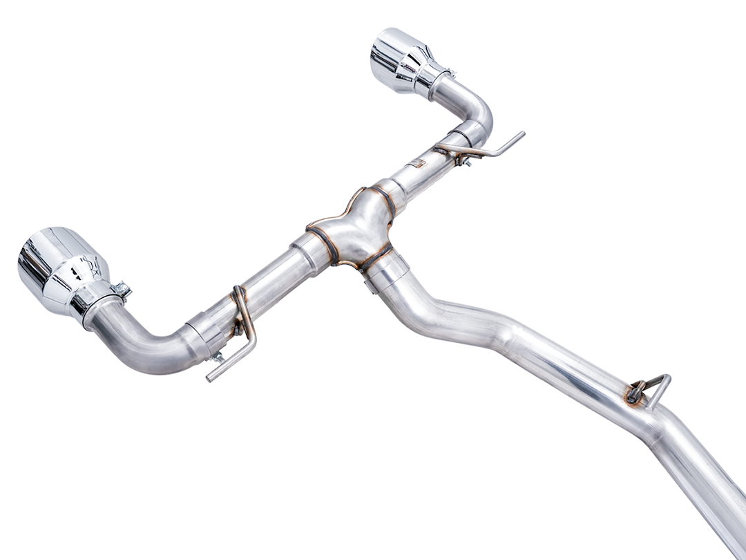 AWE Tuning Exhaust System Kit, Track Edition Cat-Back System, Stainless Steel, Without Muffler, Single Exhaust with Dual Outlet – 3020-32279