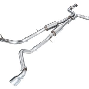 AWE Tuning Exhaust System Kit, Track Edition Cat-Back System, Stainless Steel, With Muffler, Dual Exhaust with Dual Outlet, Rear Exit – 3020-32400