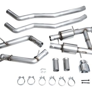 AWE Tuning Exhaust System Kit, Track Edition Cat-Back System, Stainless Steel, With Mufflers, Dual Exhaust with Dual Outlet, Rear Exit – 3020-32575