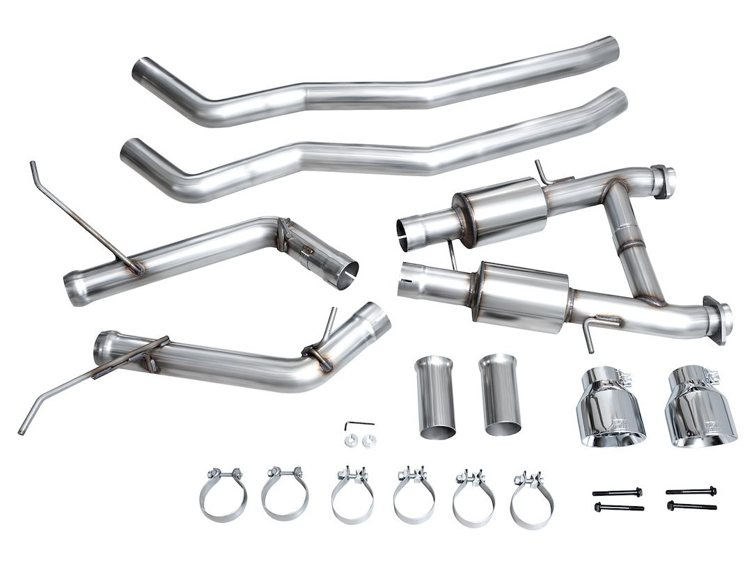 AWE Tuning Exhaust System Kit, Track Edition Cat-Back System, Stainless Steel, With Mufflers, Dual Exhaust with Dual Outlet, Rear Exit – 3020-32575