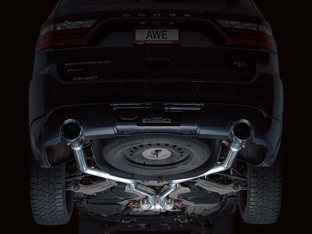 AWE Tuning Exhaust System Kit, Track Edition Cat-Back System, Stainless Steel, With Mufflers, Dual Exhaust with Dual Outlet, Rear Exit – 3020-32575