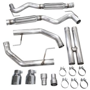 AWE Tuning Exhaust System Kit, Track Edition Cat-Back System, Stainless Steel, Without Muffler, Dual Exhaust with Dual Outlet, Rear Exit – 3020-32650