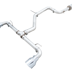 AWE Tuning Exhaust System Kit, Track Edition Cat-Back System, Stainless Steel, Without Muffler, Single Exhaust with Dual Outlet – 3020-32658