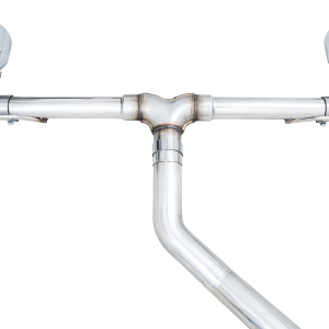 AWE Tuning Exhaust System Kit, Track Edition Cat-Back System, Stainless Steel, Without Muffler, Single Exhaust with Dual Outlet – 3020-32658