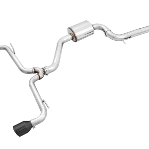 AWE Tuning Exhaust System Kit, Track Edition Cat-Back System, Stainless Steel, Without Muffler, Single Exhaust with Dual Outlet – 3020-33046