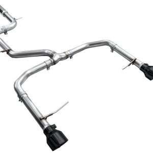 AWE Tuning Exhaust System Kit, Track Edition Cat-Back System, Stainless Steel, With Muffler, Single Exhaust with Dual Exit, Rear Exit – 3020-33275