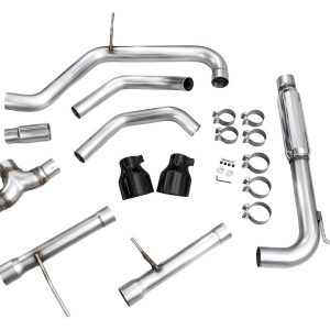 AWE Tuning Exhaust System Kit, Track Edition Cat-Back System, Stainless Steel, With Muffler, Single Exhaust with Dual Exit, Rear Exit – 3020-33275