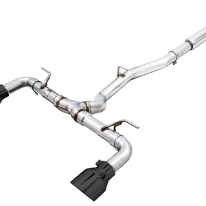 AWE Tuning Exhaust System Kit, Track Edition Cat-Back System, Stainless Steel, Without Muffler, Single Exhaust with Dual Outlet – 3020-33279