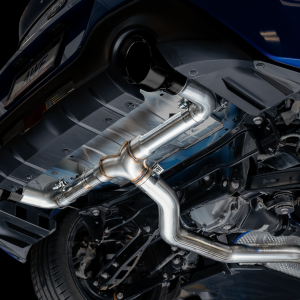 AWE Tuning Exhaust System Kit, Track Edition Cat-Back System, Stainless Steel, Without Muffler, Single Exhaust with Dual Outlet – 3020-33279