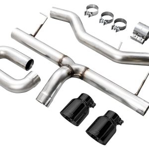 AWE Tuning Exhaust System Kit, Track Edition Axle-Back System, Stainless Steel, Without Muffler, Single Exhaust with Dual Exits – 3020-33429