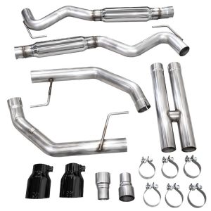 AWE Tuning Exhaust System Kit, Track Edition Cat-Back System, Stainless Steel, Without Muffler, Dual Exhaust with Dual Outlet, Rear Exit – 3020-33650